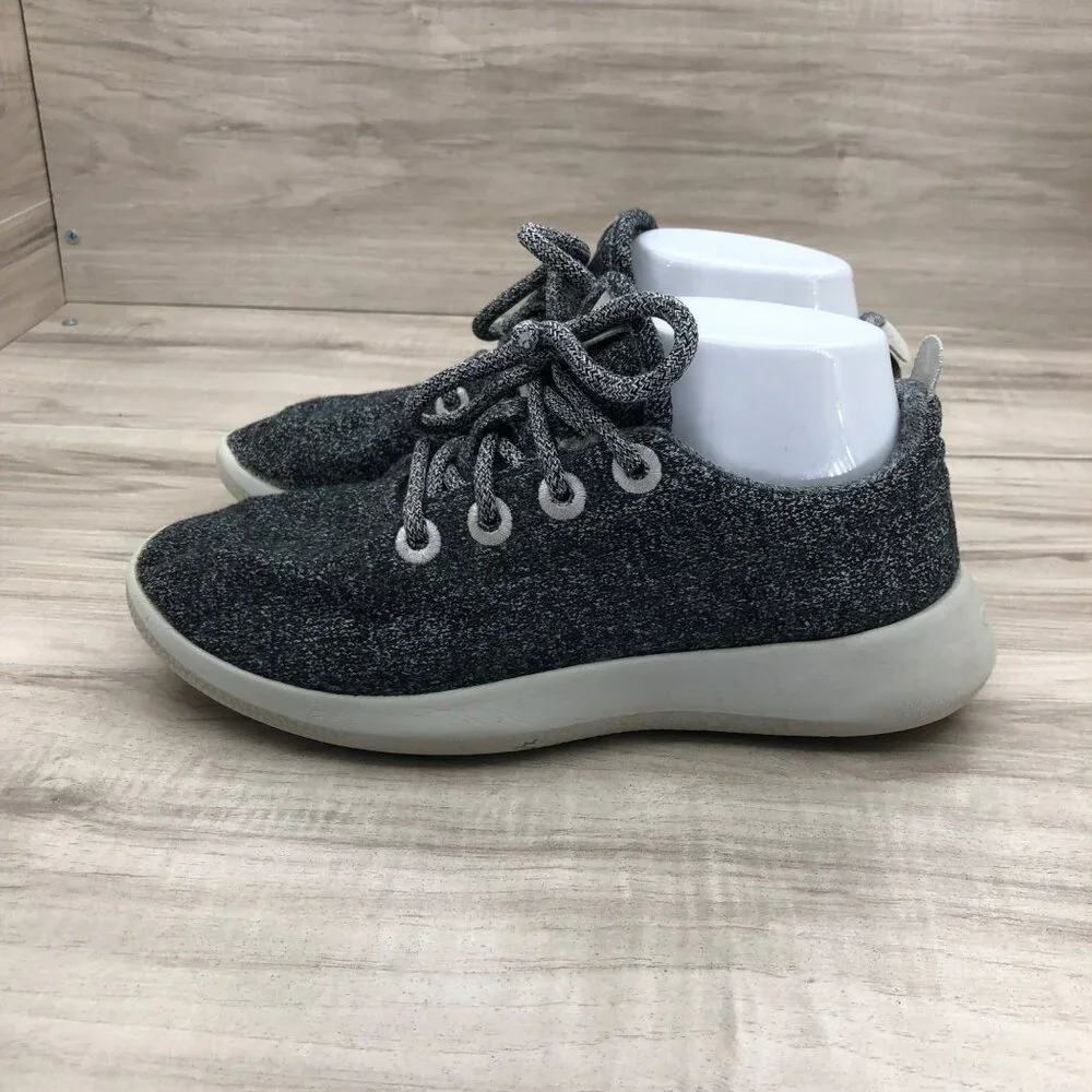 Allbirds Sneakers Womens 7 Gray Merino Wool Runners Lace Up Shoes